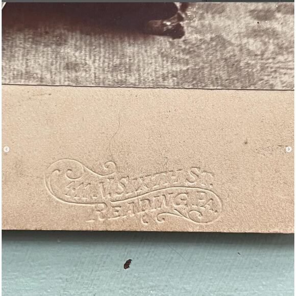 Antique Cabinet Card 1800s Photograph Vintage Reading PA Creepy Halloween Baby - Picture 5 of 6